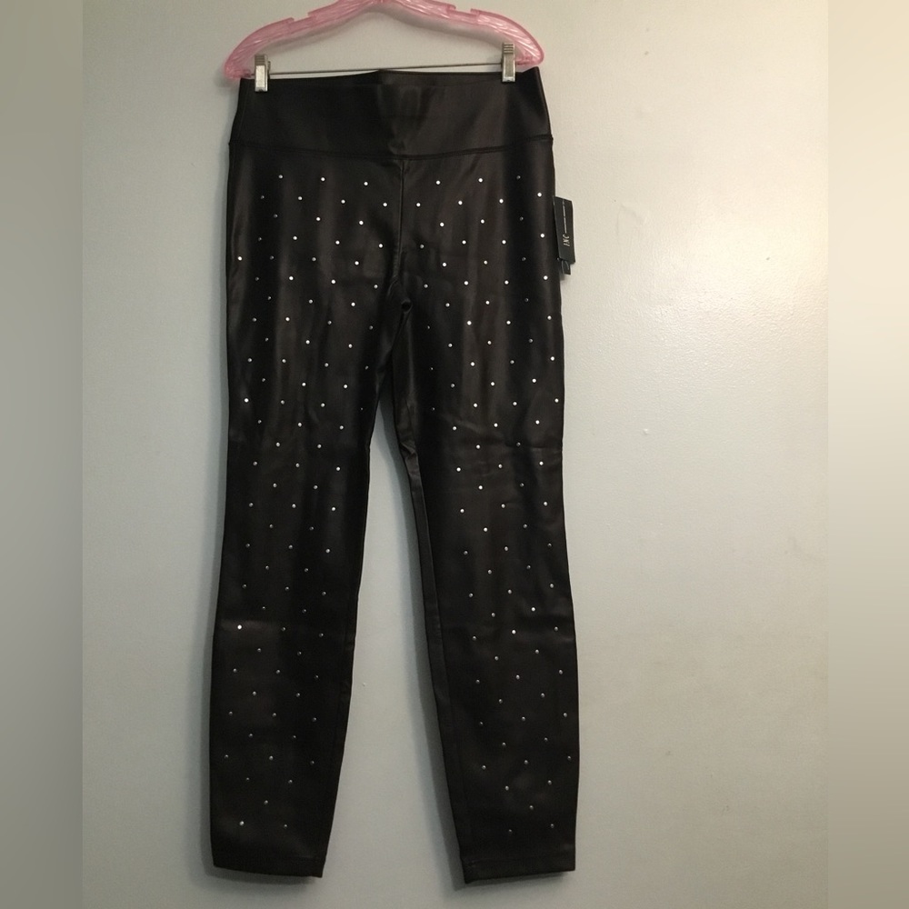 INC skinny faux leather skinny pants